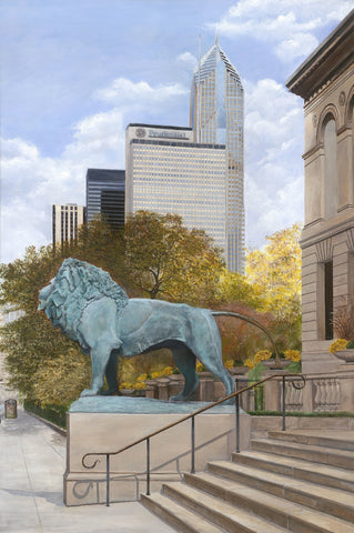 On The Prowl-Chicago-Art Institute-Lion
