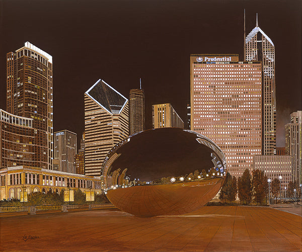 Cloud Gate At Night