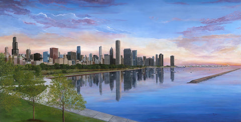 Burnham's Vision-Chicago-Dawn-Skyline